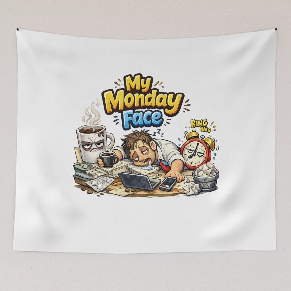 Item preview, My Monday Face – Funny Coffee Office Humor Design designed and sold by MONO LAB .