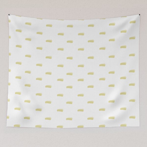 Item preview, Pastel Yellow Minimalist Dashes on White designed and sold by KSimpson838.