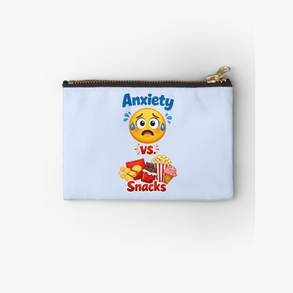 Item preview, Anxiety vs Snacks Funny Comfort Food Battle | Cute Snack Humor Illustration designed and sold by PopCulturePixel.