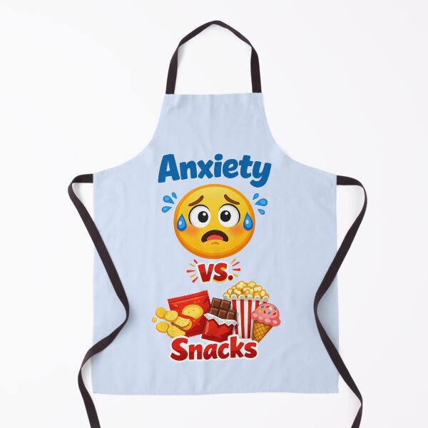 Item preview, Anxiety vs Snacks Funny Comfort Food Battle | Cute Snack Humor Illustration designed and sold by PopCulturePixel.