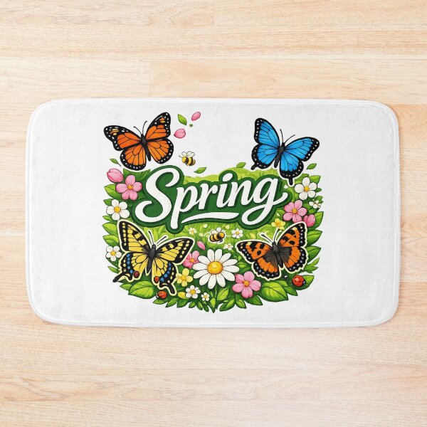 Item preview, Spring Butterfly Design – Colorful Flowers Nature Spring Motif designed and sold by Gletschie.