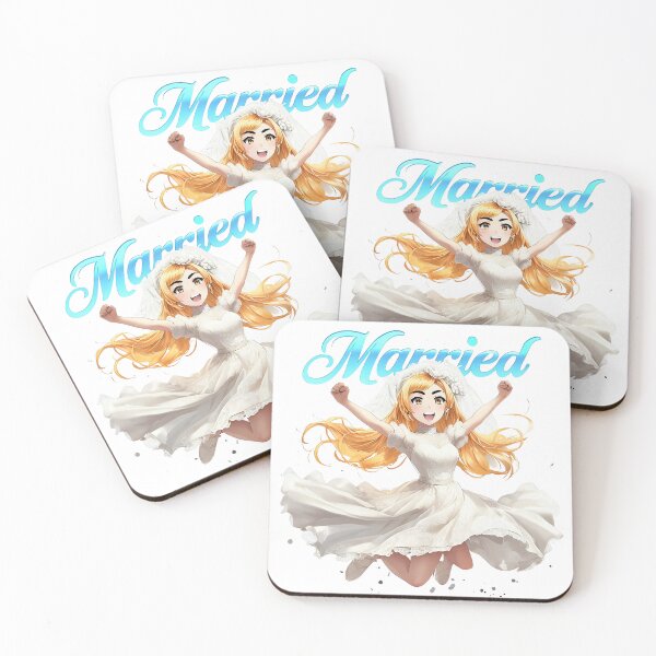 Item preview, Married – The Ecstatic Wedding Jump designed and sold by ArtisticDesignsbyLinda.