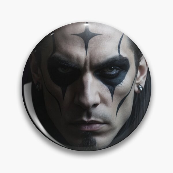 Item preview, Malachar Voss Gothic Metal Vocalist Portrait Art designed and sold by GeoWhimsy Studio.