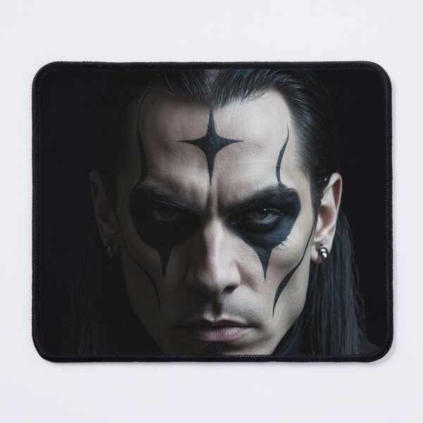 Item preview, Malachar Voss Gothic Metal Vocalist Portrait Art designed and sold by GeoWhimsy Studio.