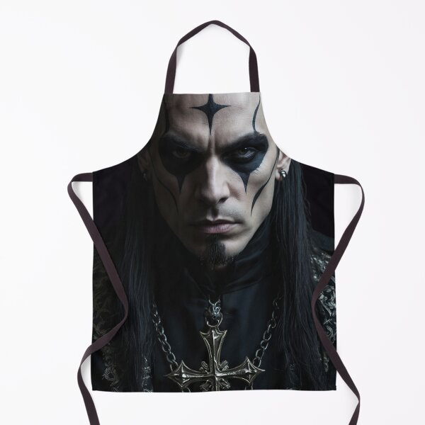 Item preview, Malachar Voss Gothic Metal Vocalist Portrait Art designed and sold by GeoWhimsy Studio.