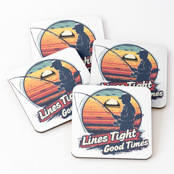 Item preview, Lines Tight Good Times – Retro Fishing Sunset Design designed and sold by tareankush.