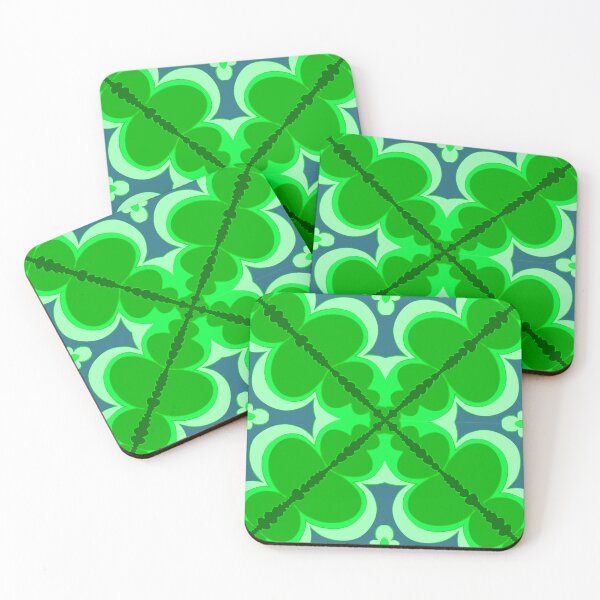 Item preview, Geometric Green Leaf Pattern with Layered Shades designed and sold by anamariafischer.