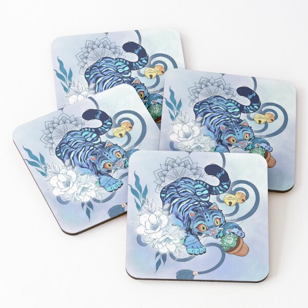 Aperçu de l'œuvre Blue tiger créée et vendue par KalikaGraphisme.