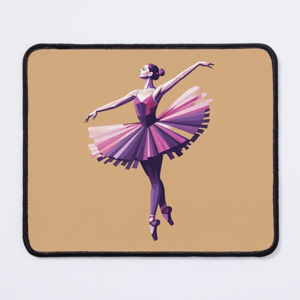 Item preview, Pink and Purple Low Poly Ballerina Art designed and sold by AlxVel.