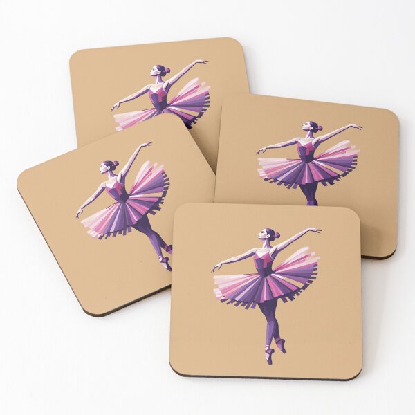 Item preview, Pink and Purple Low Poly Ballerina Art designed and sold by AlxVel.