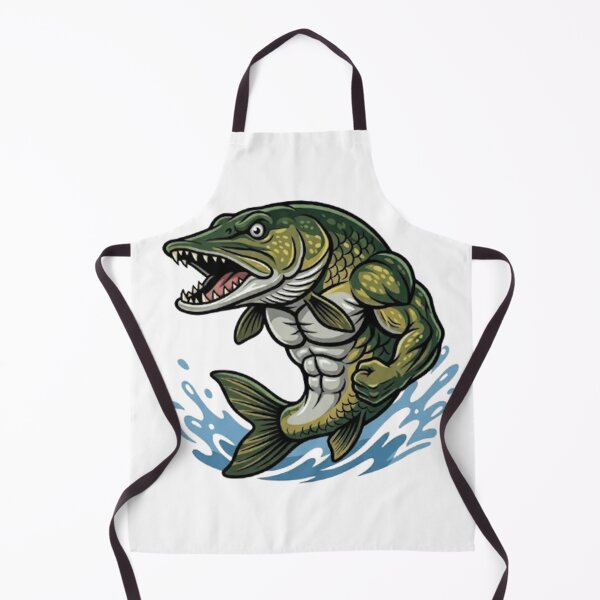 Item preview, Angry Northern Pike - Aggressive Predator Fishing Illustration designed and sold by ClaussShop.