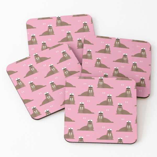 Item preview, Walruses with sailor hat on pink designed and sold by reneesillus.