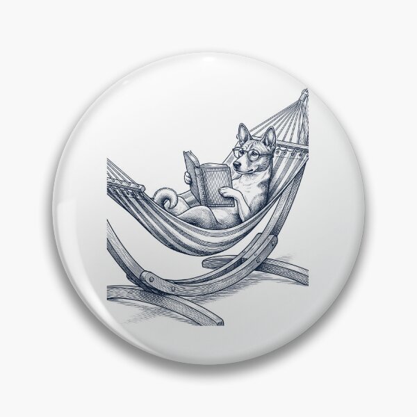 Item preview, Vintage Basenji Reading Book Summer Hammock Dog Lover designed and sold by DoodleTortle.