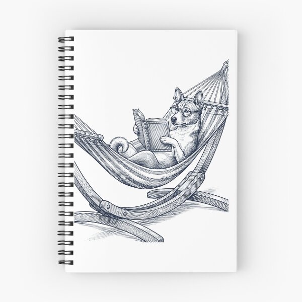 Item preview, Vintage Basenji Reading Book Summer Hammock Dog Lover designed and sold by DoodleTortle.