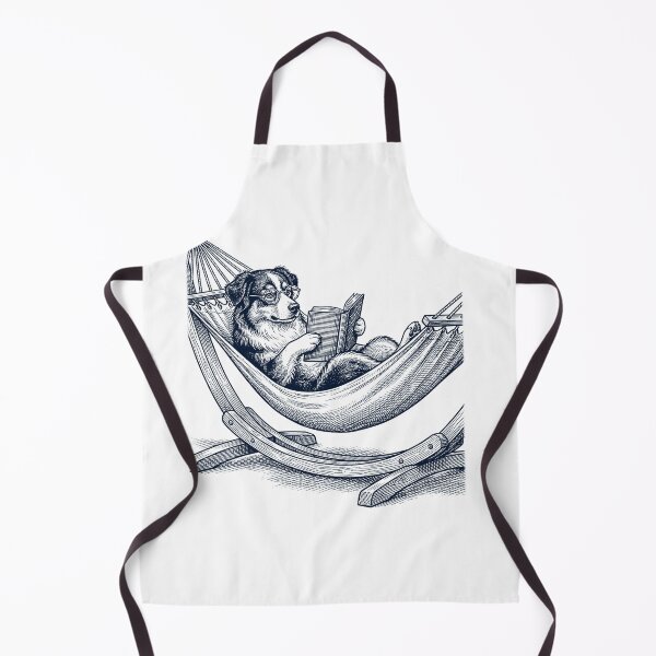 Item preview, Vintage Australian Shepherd Reading Book Summer Hammock Dog Lover designed and sold by DoodleTortle.