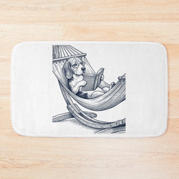 Item preview, Vintage Beagle Reading Book Summer Hammock Dog Lover designed and sold by DoodleTortle.
