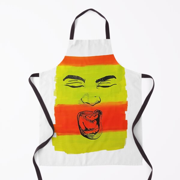 Item preview, Abstract Female Expression – Screaming Face Minimal Line Art in Neon Colors designed and sold by RennerRangel.