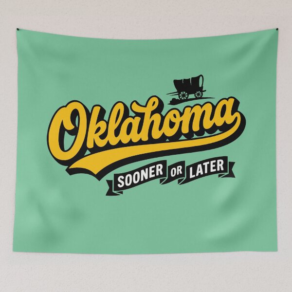 Item preview, Retro Oklahoma Vintage 70s Script Sooner or Later Vector Art designed and sold by Cozy-Old-Pub.