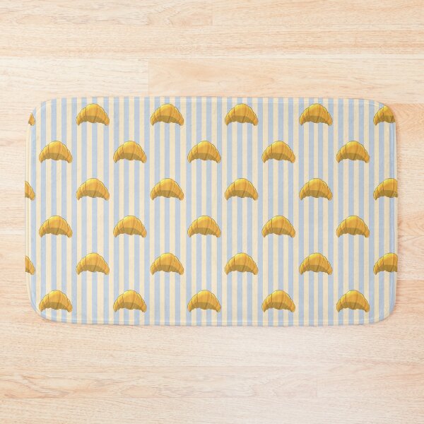 Item preview, Croissant Pattern Blue Stripes Minimalist designed and sold by Eri Atelier.