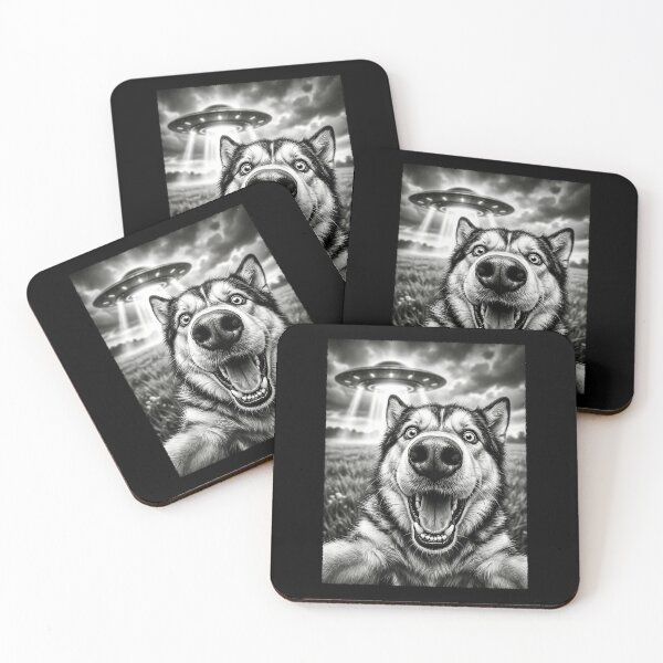 Aperçu de l'œuvre Malamute d'Alaska vintage, chien extraterrestre, maman papa amoureux créée et vendue par TerryConnells.