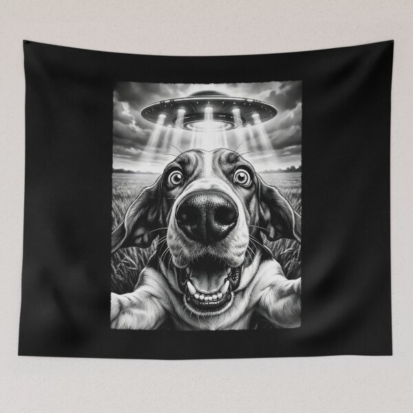Item preview, Vintage Basset Hound UFO Alien Dog Mom Dad Lover designed and sold by TerryConnells.