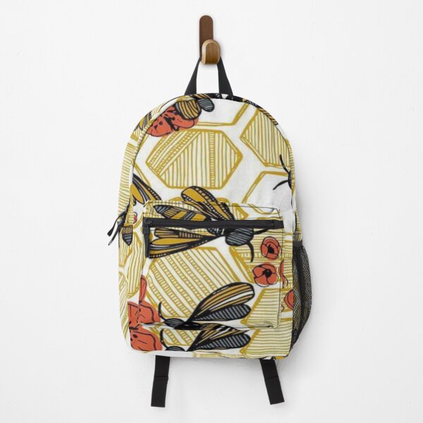 Item preview, Golden honeycomb bee buzz pattern designed and sold by NivyasArtistry.