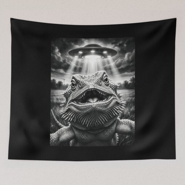 Item preview, Vintage Bearded Dragon UFO Alien Animal Lover designed and sold by TerryConnells.