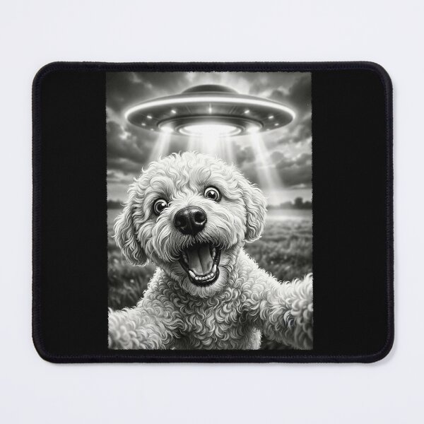 Item preview, Vintage Bichon Frise UFO Alien Dog Mom Dad Lover designed and sold by TerryConnells.