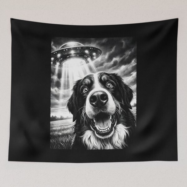 Item preview, Vintage Bernese Mountain Dog UFO Alien Dog Mom Dad Lover designed and sold by TerryConnells.