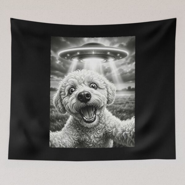 Item preview, Vintage Bichon Frise UFO Alien Dog Mom Dad Lover designed and sold by TerryConnells.
