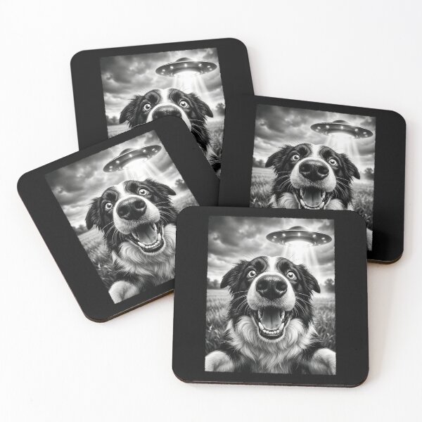 Item preview, Vintage Border Collie UFO Alien Dog Mom Dad Lover designed and sold by TerryConnells.
