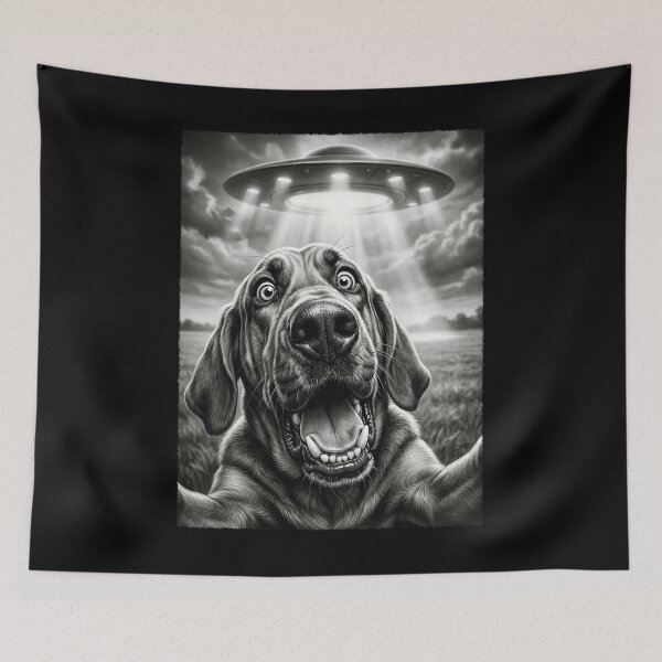 Artikelvorschau, Vintage Bloodhound UFO Alien Hund Mama Papa Liebhaber entworfen und verkauft von TerryConnells.