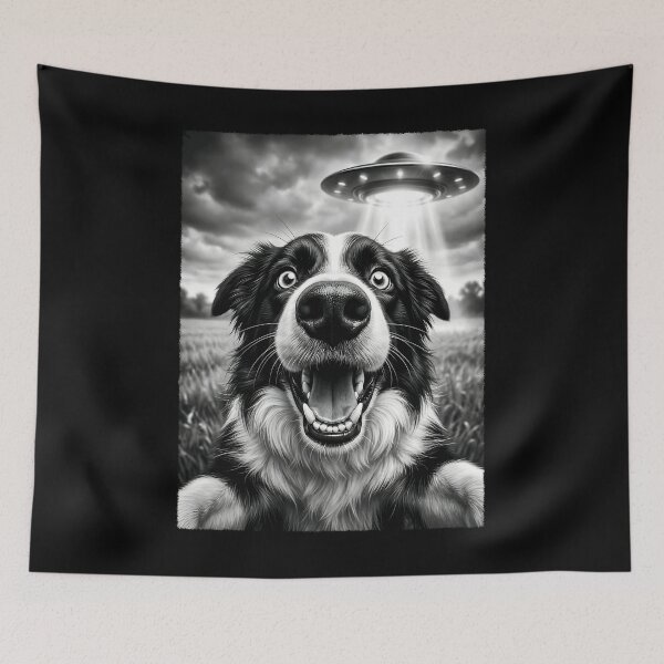 Item preview, Vintage Border Collie UFO Alien Dog Mom Dad Lover designed and sold by TerryConnells.