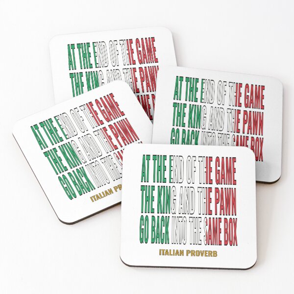 Item preview, Italian Proverb: The King and The Pawn (Gold & Tricolore Edition) designed and sold by JR78.