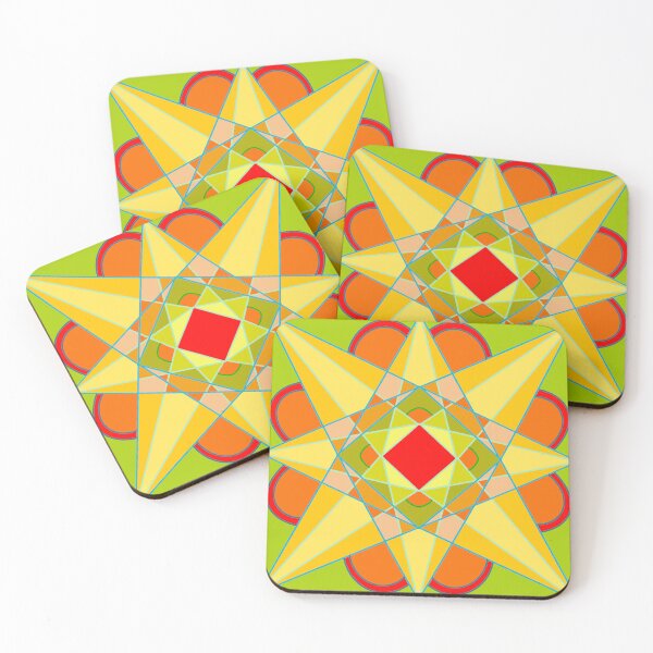 Item preview, Spring Tile Pattern with Crystal Eight‑Point Star designed and sold by anamariafischer.