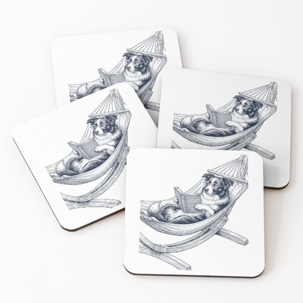 Item preview, Vintage Border Collie Reading Book Summer Hammock Dog Lover designed and sold by DoodleTortle.