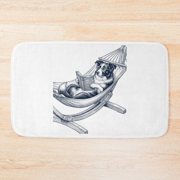 Item preview, Vintage Border Collie Reading Book Summer Hammock Dog Lover designed and sold by DoodleTortle.
