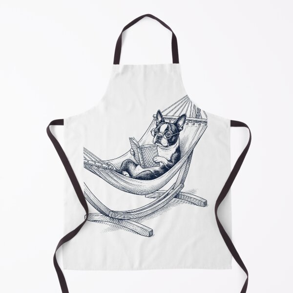 Item preview, Vintage Boston Terrier Reading Book Summer Hammock Dog Lover designed and sold by DoodleTortle.