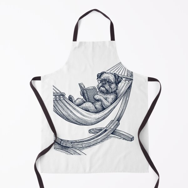 Item preview, Vintage Brussels Griffon Reading Book Summer Hammock Dog Lover designed and sold by DoodleTortle.
