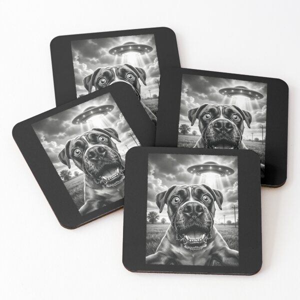 Item preview, Vintage Boxer Dog UFO Alien Dog Mom Dad Lover designed and sold by TerryConnells.