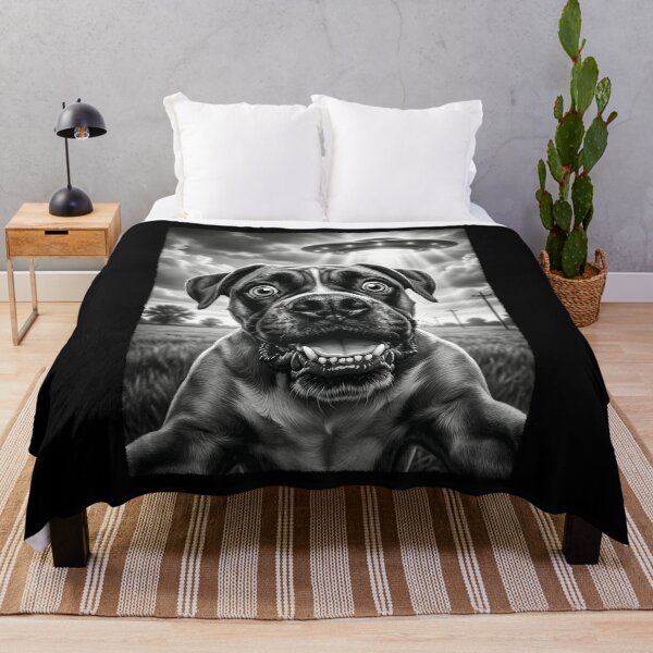 Item preview, Vintage Boxer Dog UFO Alien Dog Mom Dad Lover designed and sold by TerryConnells.
