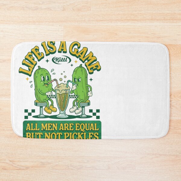 Item preview, All Men Equal Not Pickles Funny Retro Diner designed and sold by Tsugraf Designs.