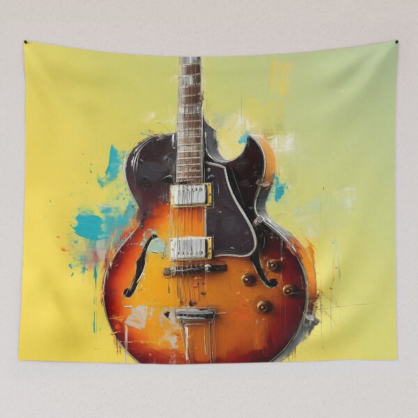 Item preview, Jazz guitar painting artwork designed and sold by gut2000.