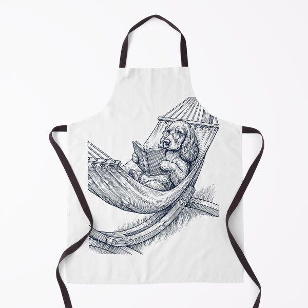 Item preview, Vintage Cocker Spaniel Reading Book Summer Hammock Dog Lover designed and sold by DoodleTortle.