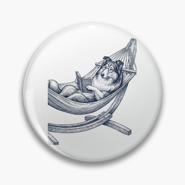 Item preview, Vintage Collie Reading Book Summer Hammock Dog Lover designed and sold by DoodleTortle.