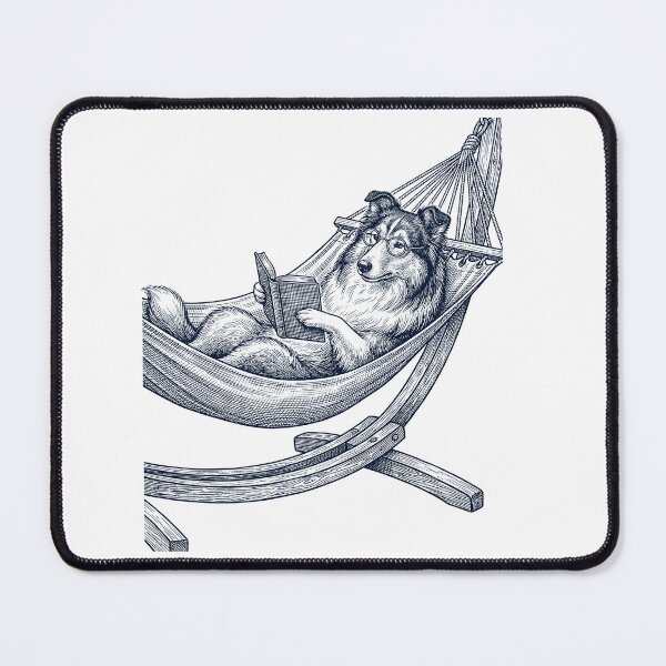 Item preview, Vintage Collie Reading Book Summer Hammock Dog Lover designed and sold by DoodleTortle.