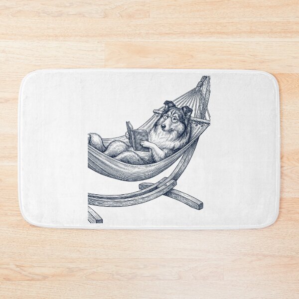 Item preview, Vintage Collie Reading Book Summer Hammock Dog Lover designed and sold by DoodleTortle.