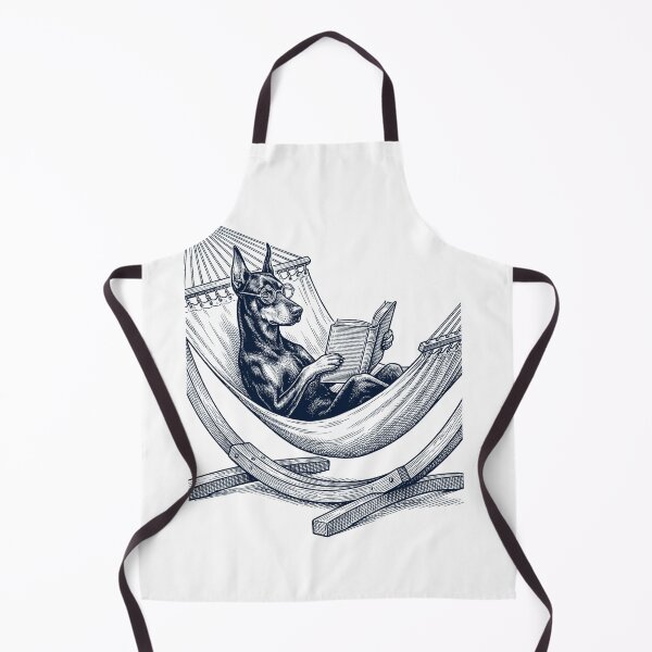 Item preview, Vintage Doberman Pinscher Reading Book Summer Hammock Dog Lover designed and sold by DoodleTortle.