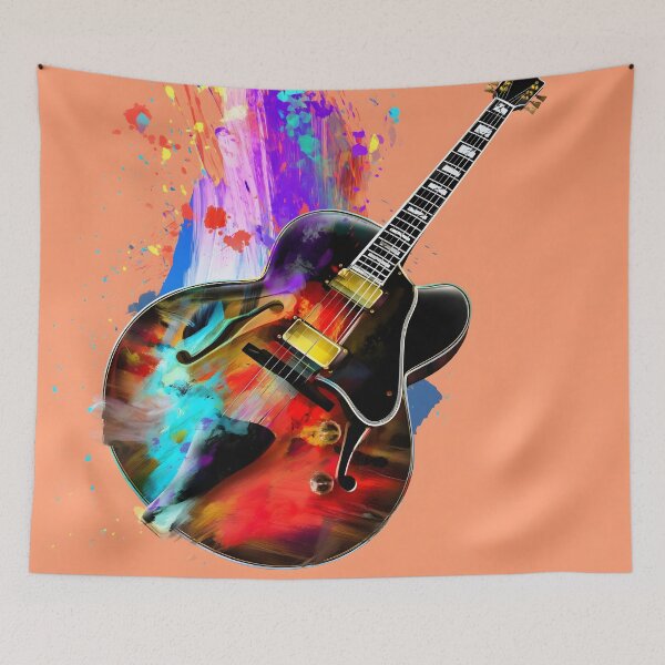 Item preview, Jazz guitar painting artwork designed and sold by gut2000.