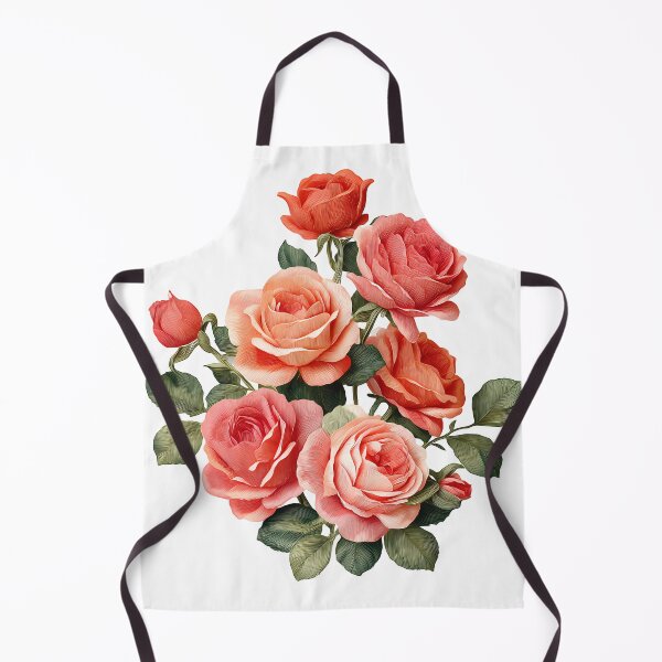 Item preview, Coral Peach Orange Rose Bouquet - Elegant Romantic Floral Art Print designed and sold by DesignArtist.ia.